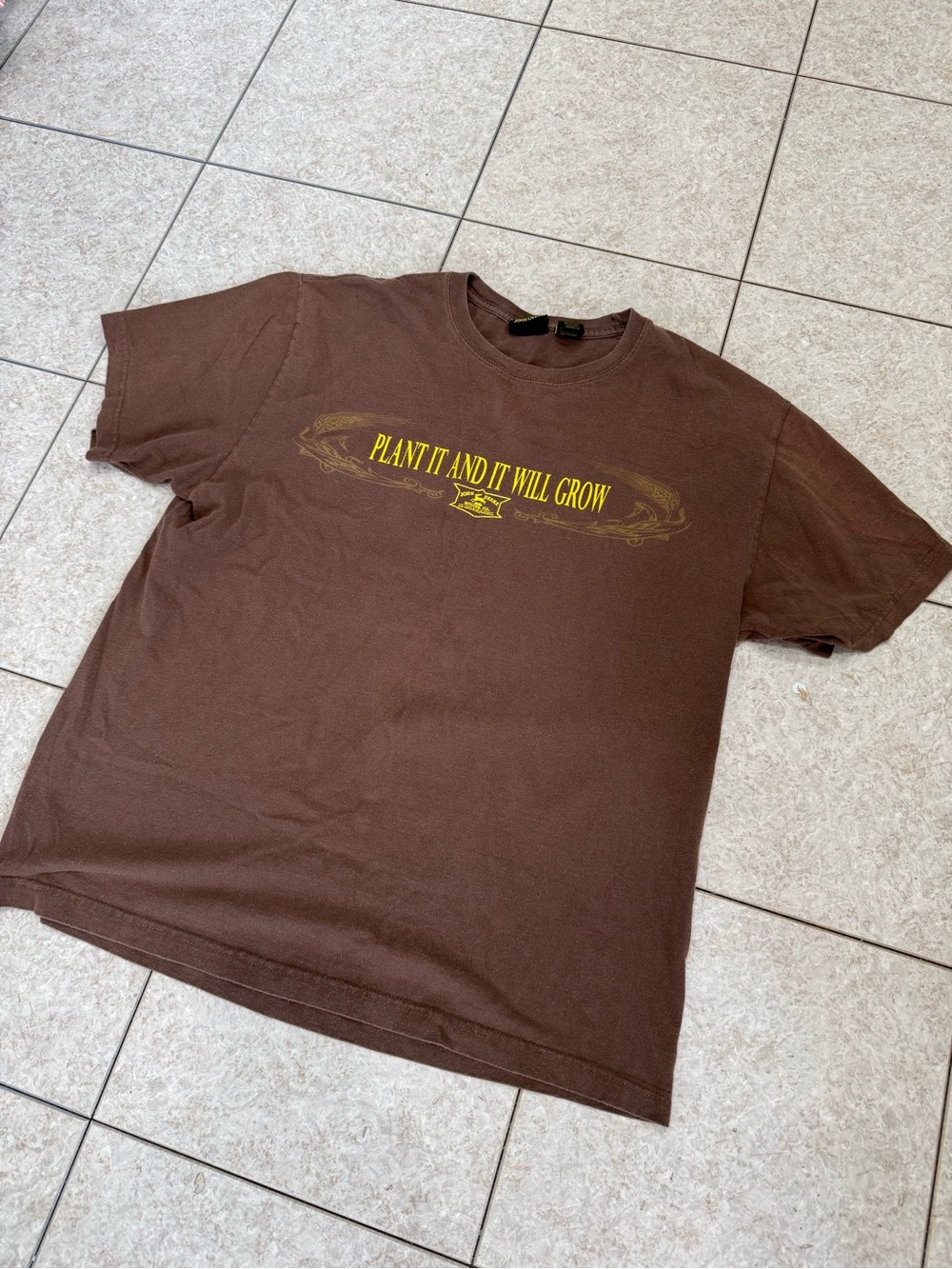 John Deere Brown Short-Sleeve Tee with Yellow Graphic